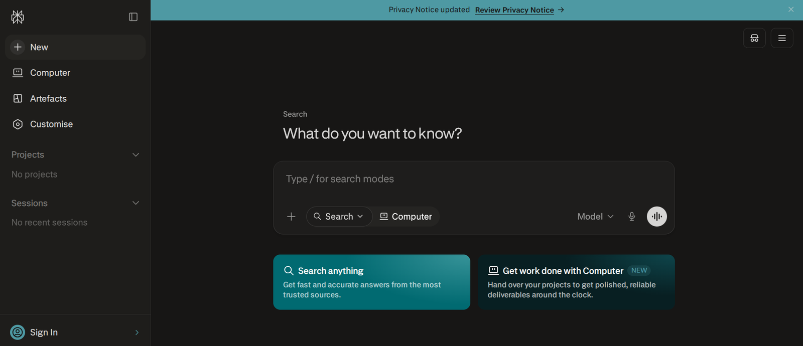 Perplexity | AI Powered Search Engine