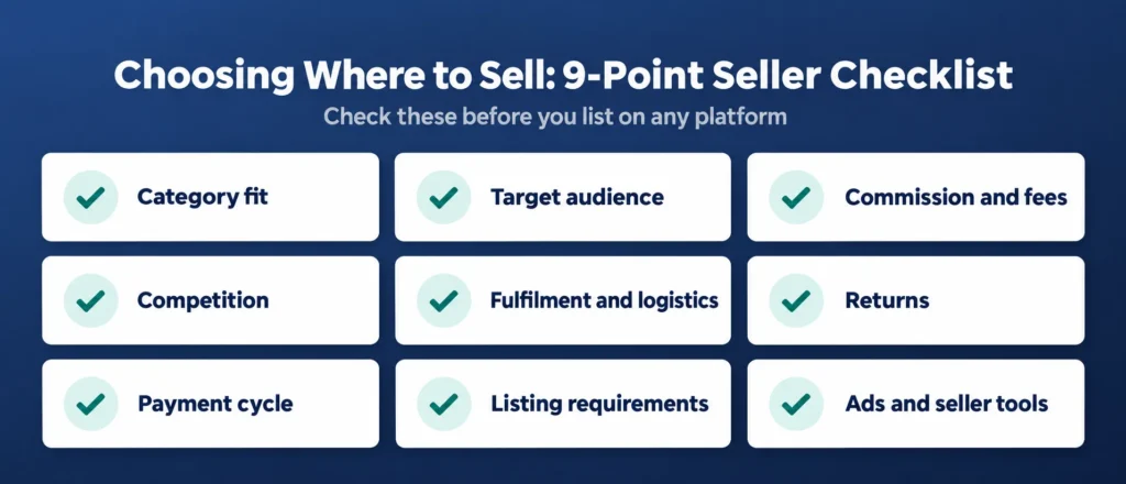 Seller checklist for choosing where to sell