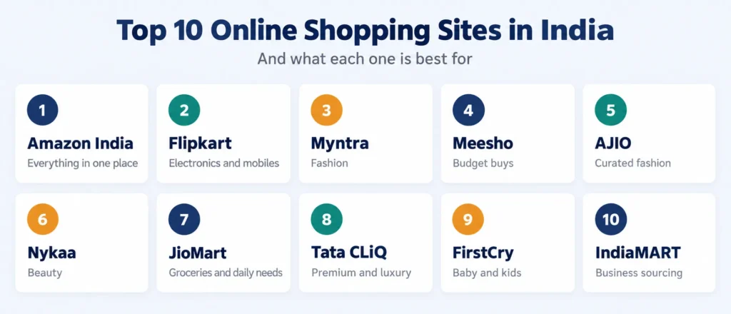 10 online shopping sites in India